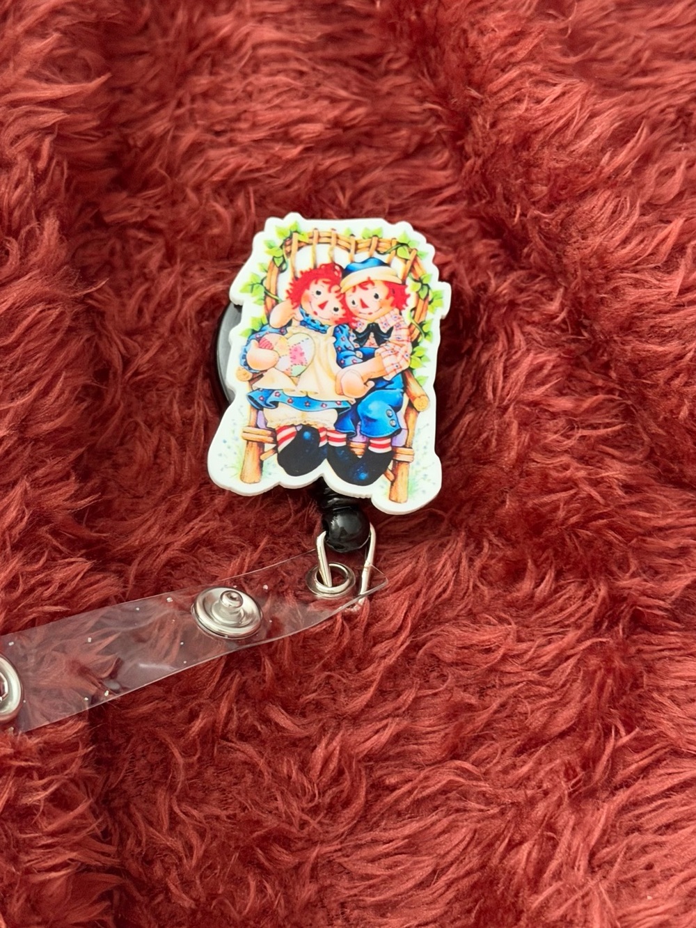 Cute Cartoon Badge Reel - Red Characters